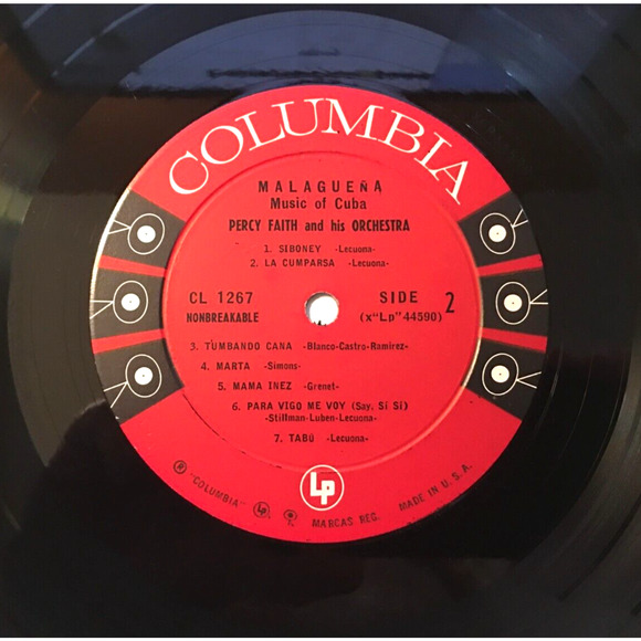 Percy Faith And His Orchestra: Malaguena Music Of Cuba LP Vinyl Columbia CL 1267 - Picture 5 of 6